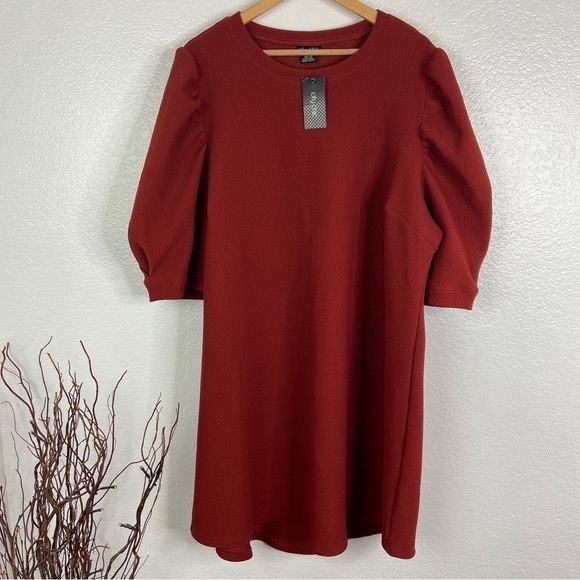 NWT CITY CHIC Impulse Vibes Puffed Sleeve Mini Dress - Picture 3 of 8